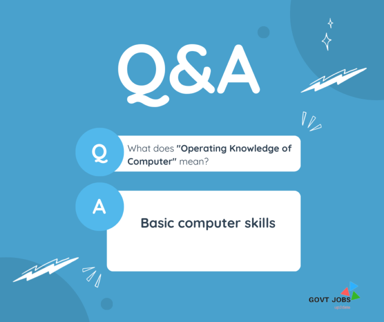 What does Operating Knowledge of Computer mean?