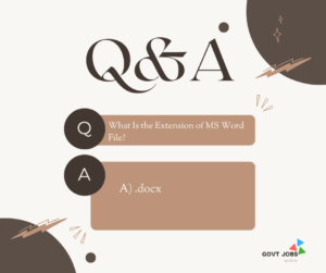 What Is the Extension of MS Word File