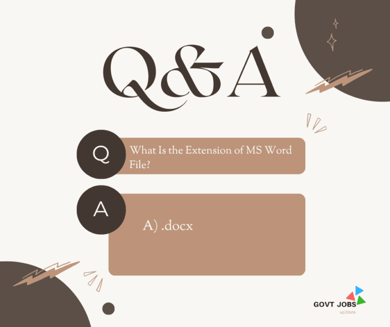 What Is the Extension of MS Word File?
